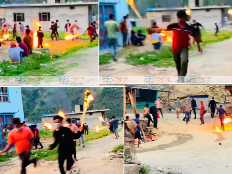 संसद विघठनको विरोधमा राडिमा नेविसंघ र तरुण दलको राँके जुलुस 